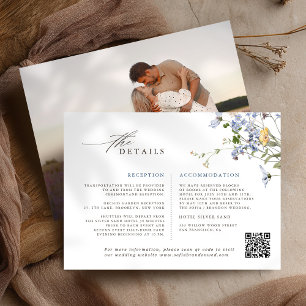 Colourful Spring Wildflower Meadow Garden Wedding Enclosure Card