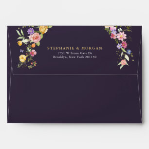 Colourful Spring Wildflower Meadow Garden Wedding  Envelope