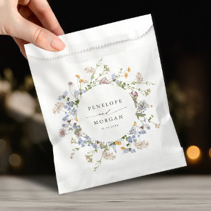 Colourful Spring Wildflower Meadow Garden Wedding  Favour Bags
