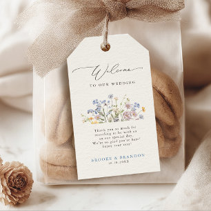 Colourful Spring Wildflower Meadow Garden Wedding Gift Tags