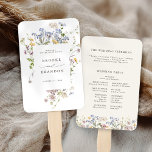 Colourful Spring Wildflower Meadow Garden wedding Hand Fan<br><div class="desc">Capture the beauty of nature on your special day with our exquisite wildflower watercolor wedding timeline. Elegant, unique, and blooming with love. Use the text fields to personalise your design with your own wording and details. If you want to change the font style, colour or text placement, simply click the...</div>