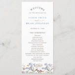 Colourful Spring Wildflower Meadow Garden Wedding  Programme<br><div class="desc">Capture the beauty of nature on your special day with our exquisite wildflower watercolor wedding program. Elegant, unique, and blooming with love. Use the text fields to personalise your design with your own wording and details. If you want to change the font style, colour or text placement, simply click the...</div>