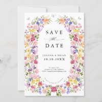 Colourful Spring Wildflower Meadow Garden Wedding