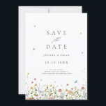 Colourful Spring Wildflower Meadow Garden Wedding  Save The Date<br><div class="desc">Capture the beauty of nature on your special day with our exquisite wildflower watercolor wedding save the date card. Elegant, unique, and blooming with love. Use the text fields to personalise your design with your own wording and details. If you want to change the font style, colour or text placement,...</div>