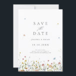 Colourful Spring Wildflower Meadow Garden Wedding  Save The Date<br><div class="desc">Capture the beauty of nature on your special day with our exquisite wildflower watercolor wedding save the date card. Elegant, unique, and blooming with love. Use the text fields to personalise your design with your own wording and details. If you want to change the font style, colour or text placement,...</div>