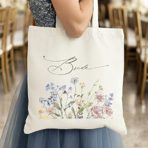 Colourful Spring Wildflower Meadow Garden Wedding Tote Bag