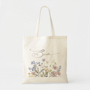 Colourful Spring Wildflower Meadow Garden Wedding  Tote Bag
