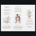 Colourful Spring Wildflower Meadow  Wedding Progra<br><div class="desc">Capture the beauty of nature on your special day with our exquisite wildflower watercolor wedding program. Elegant, unique, and blooming with love. Use the text fields to personalise your design with your own wording and details. If you want to change the font style, colour or text placement, simply click the...</div>