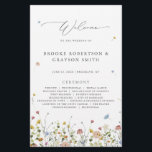 Colourful Spring Wildflower Meadow  Wedding Progra<br><div class="desc">Capture the beauty of nature on your special day with our exquisite wildflower watercolor wedding program. Elegant, unique, and blooming with love. Use the text fields to personalise your design with your own wording and details. If you want to change the font style, colour or text placement, simply click the...</div>