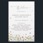 Colourful Spring Wildflower Meadow  Wedding Progra<br><div class="desc">Capture the beauty of nature on your special day with our exquisite wildflower watercolor wedding program. Elegant, unique, and blooming with love. Use the text fields to personalise your design with your own wording and details. If you want to change the font style, colour or text placement, simply click the...</div>