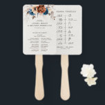 Colourful Spring Wildflower Meadow wedding Timelin Hand Fan<br><div class="desc">Capture the beauty of nature on your special day with our exquisite wildflower watercolor wedding timeline hand fan. Elegant, unique, and blooming with love. Use the text fields to personalise your design with your own wording and details. If you want to change the font style, colour or text placement, simply...</div>