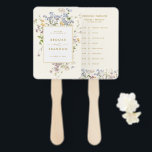 Colourful Spring Wildflower Meadow wedding Timelin Hand Fan<br><div class="desc">Capture the beauty of nature on your special day with our exquisite wildflower watercolor wedding timeline. Elegant, unique, and blooming with love. Use the text fields to personalise your design with your own wording and details. If you want to change the font style, colour or text placement, simply click the...</div>