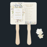 Colourful Spring Wildflower Meadow wedding Timelin Hand Fan<br><div class="desc">Capture the beauty of nature on your special day with our exquisite wildflower watercolor wedding timeline. Elegant, unique, and blooming with love. Use the text fields to personalise your design with your own wording and details. If you want to change the font style, colour or text placement, simply click the...</div>