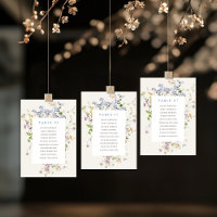 Colourful Spring Wildflower  Seating Chart card
