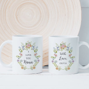Colourful Spring Wildflowers Love You Nana Coffee Mug