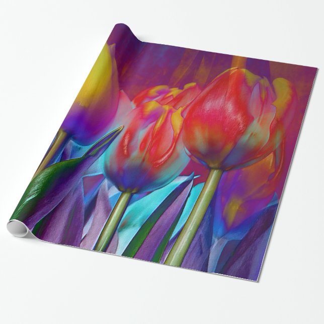Colourful Spring Wrapping Paper (Unrolled)