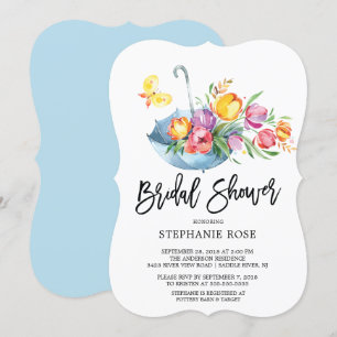 Colourful Springtime Tulip Bridal Shower Invitatio Invitation