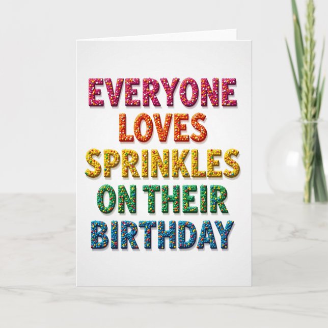 Colourful Sprinkle Birthday Card (Front)