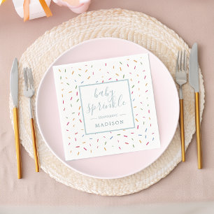 Colourful Sprinkles Baby Sprinkle Baby Shower Pape Napkin