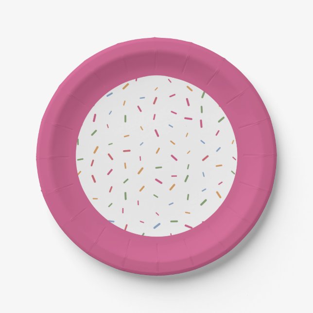 Colourful Sprinkles Baby Sprinkle Baby Shower Pape Paper Plate (Front)