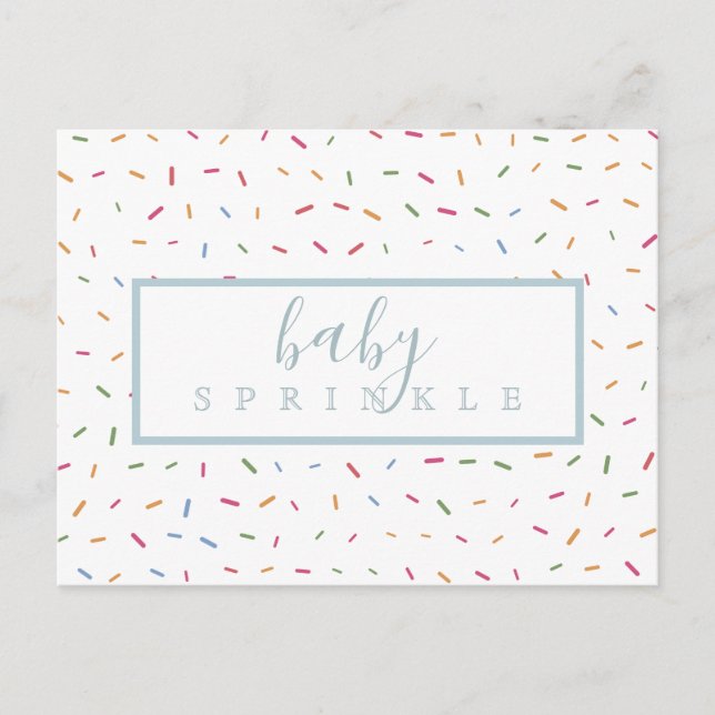 Colourful Sprinkles Baby Sprinkle Invitation (Front)
