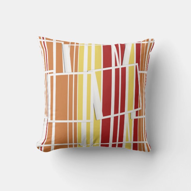 Colourful Square Box pattern stripes Pillow (Front)