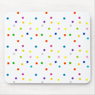Colourful Square Confetti Mousepad