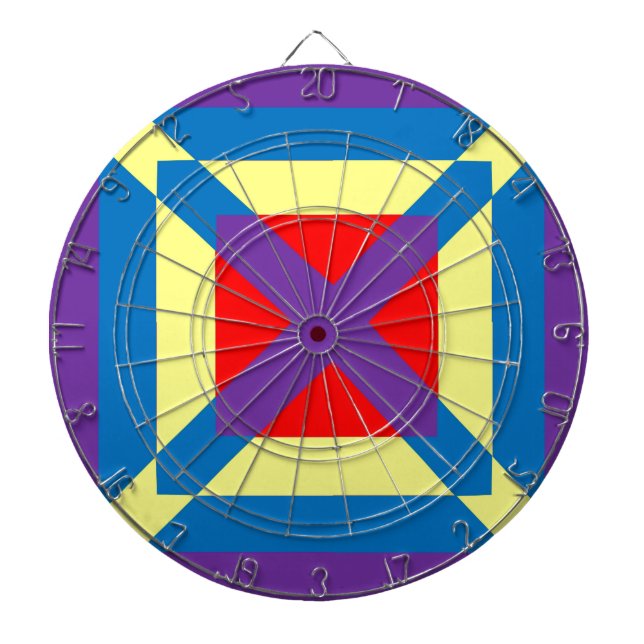 Colourful Square Dartboard (Front)