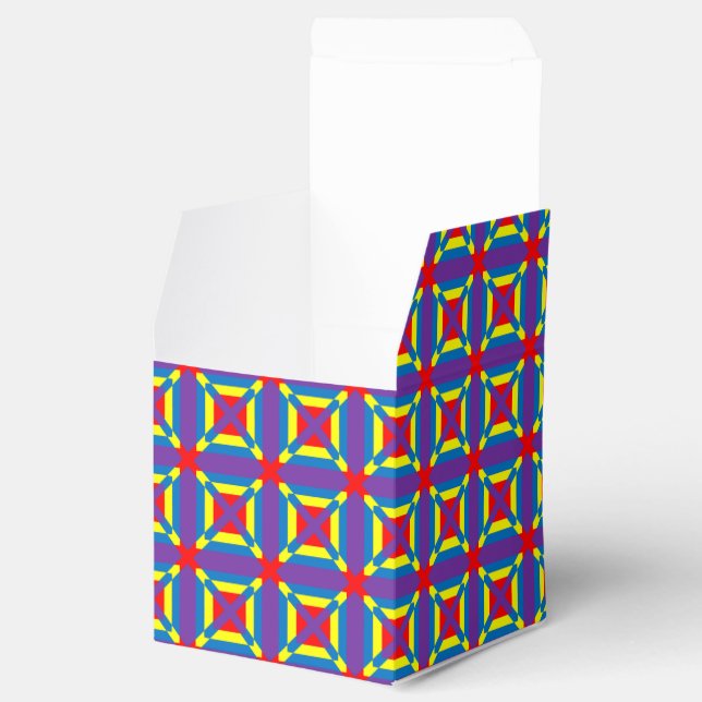 Colourful Square Favour Box (Opened)