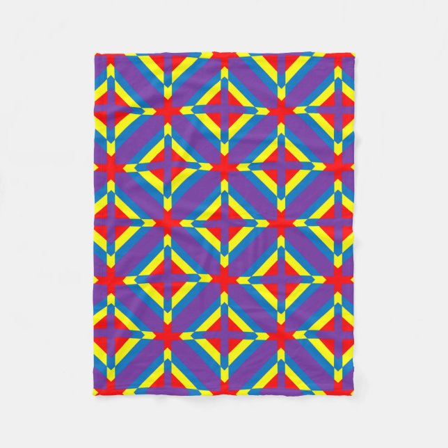 Colourful Square Fleece Blanket (Front)