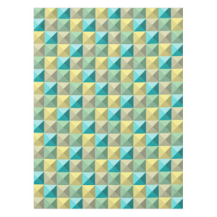 Colourful square geometric pattern tablecloth