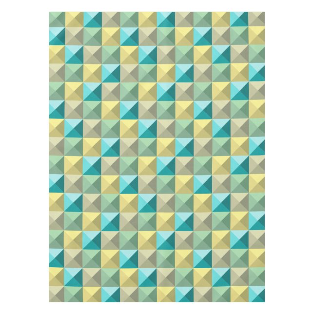 Colourful square geometric pattern tablecloth (Front)