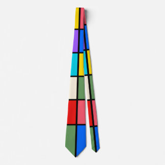 Colourful Square Grid Socks – Retro Geometric Tie