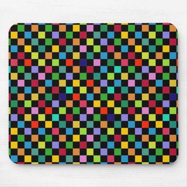 colourful square pattern mouse mat (Front)