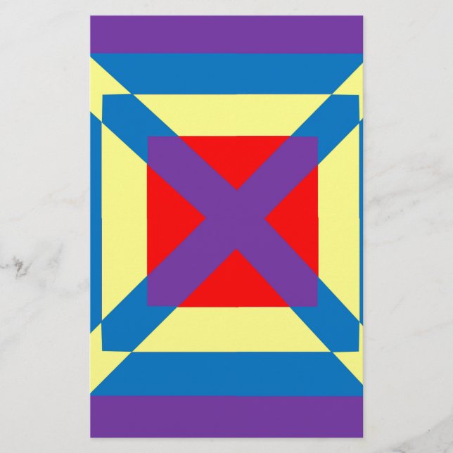 Colourful Square Stationery (Front)
