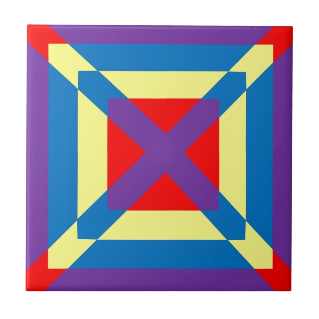 Colourful Square Tile (Front)