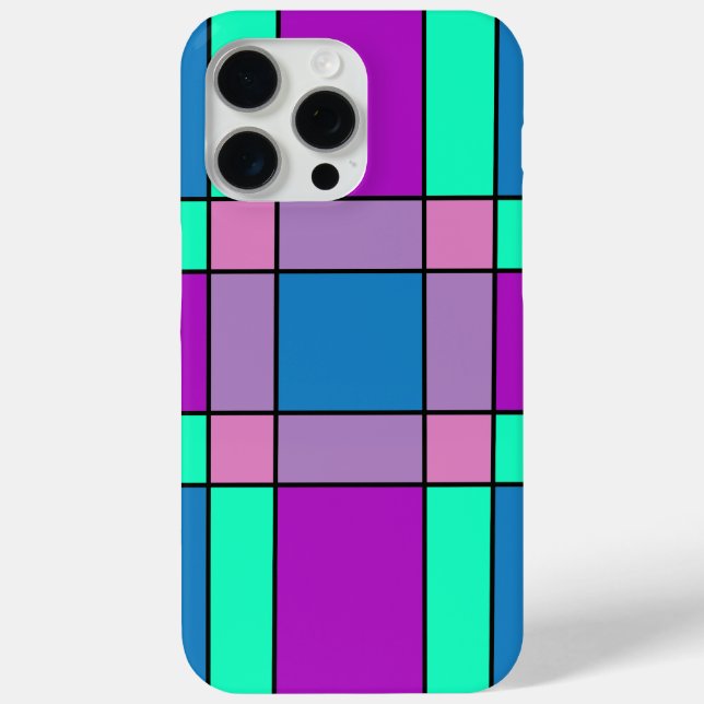 Colourful Squared Case-Mate iPhone Case (Back)