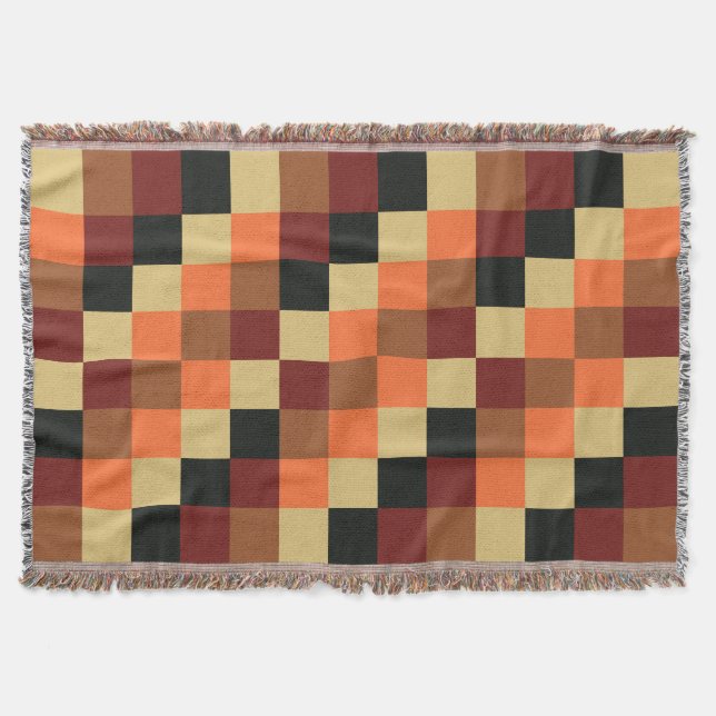 Colourful Squares 04 Throw Blanket (Front)