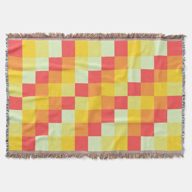 Colourful Squares 07 Throw Blanket (Front)