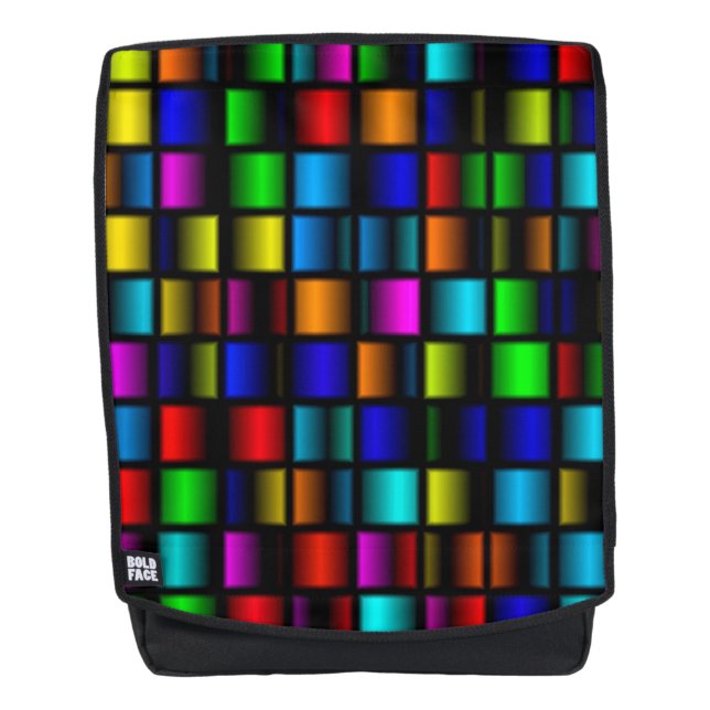 Colourful Squares Backpack (Front)