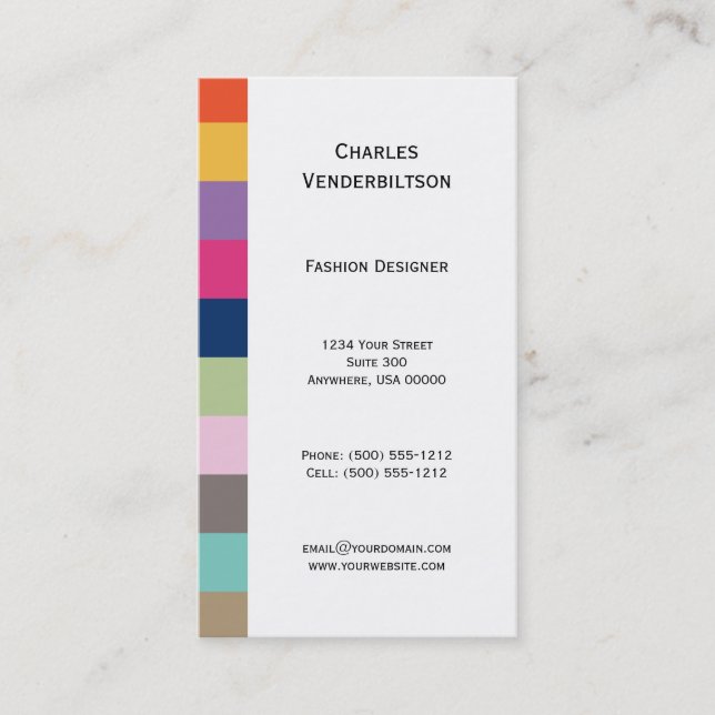 Colourful Squares Business Card (Front)