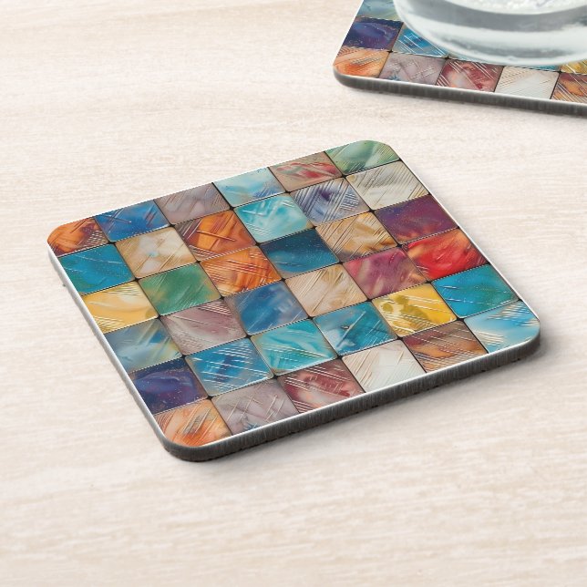 Colourful Squares Coaster (Left Side)