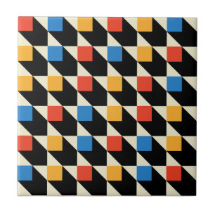 Colourful Squares Decorative Tile