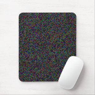 colourful squares geometric unique vibrant pattern mouse mat