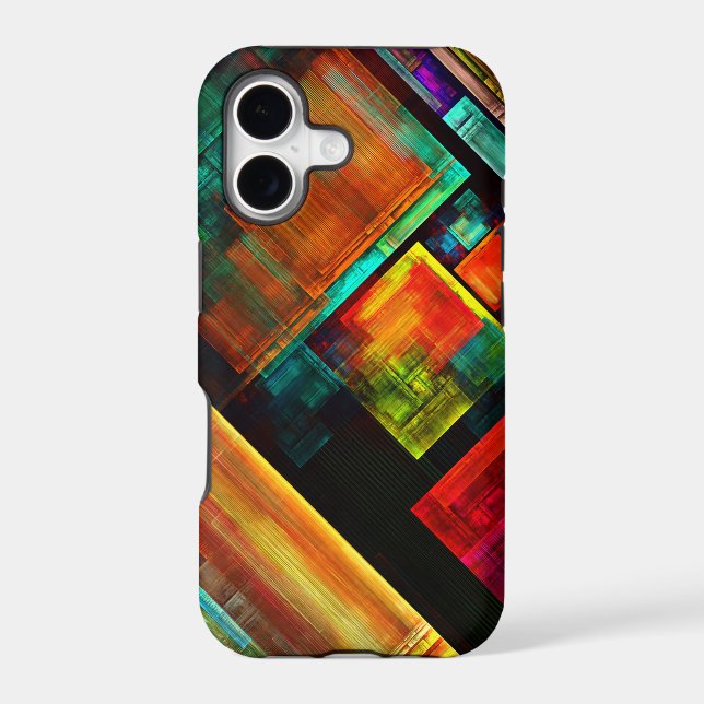 Colourful Squares Modern Abstract Art Pattern #04 (Back)