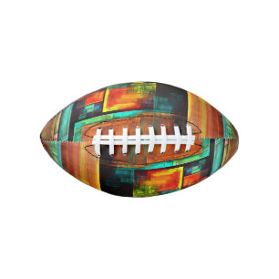 Colourful Squares Modern Abstract Art Pattern #04 American Football