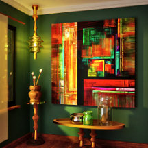 Colourful Squares Modern Abstract Art Pattern #04