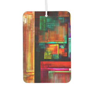 Colourful Squares Modern Abstract Art Pattern #04 Car Air Freshener