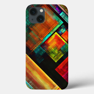 Colourful Squares Modern Abstract Art Pattern #04 iPhone 13 Case