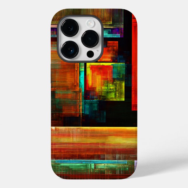 Colourful Squares Modern Abstract Art Pattern #04 Case-Mate iPhone Case (Back)